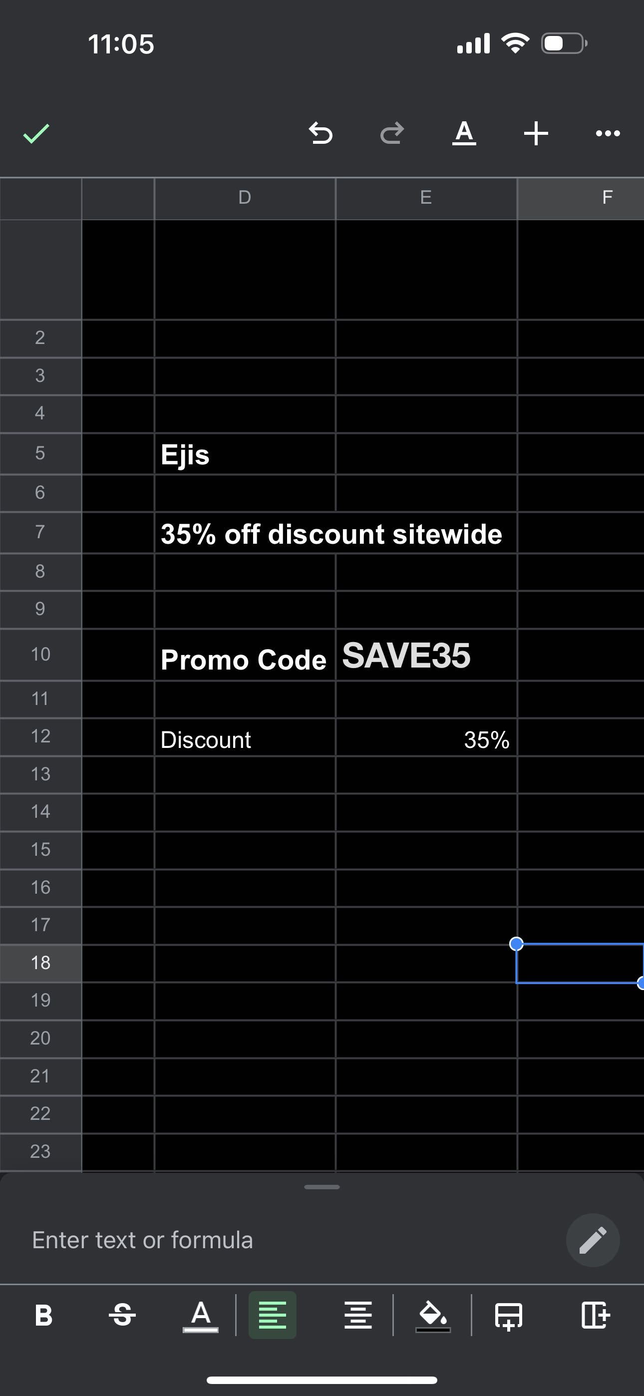 SAVE35 coupon verification screenshot