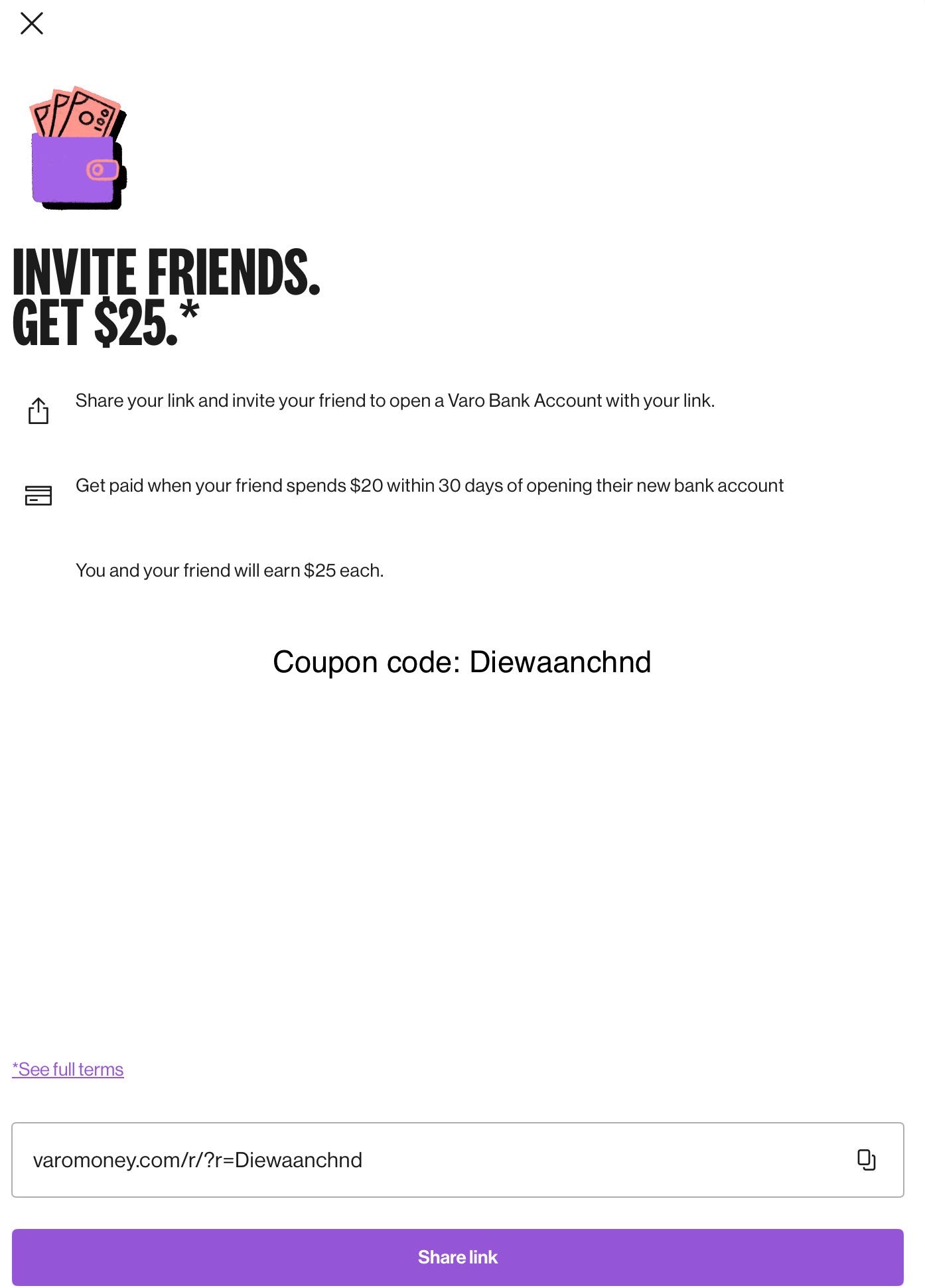 Diewaanchnd coupon verification screenshot