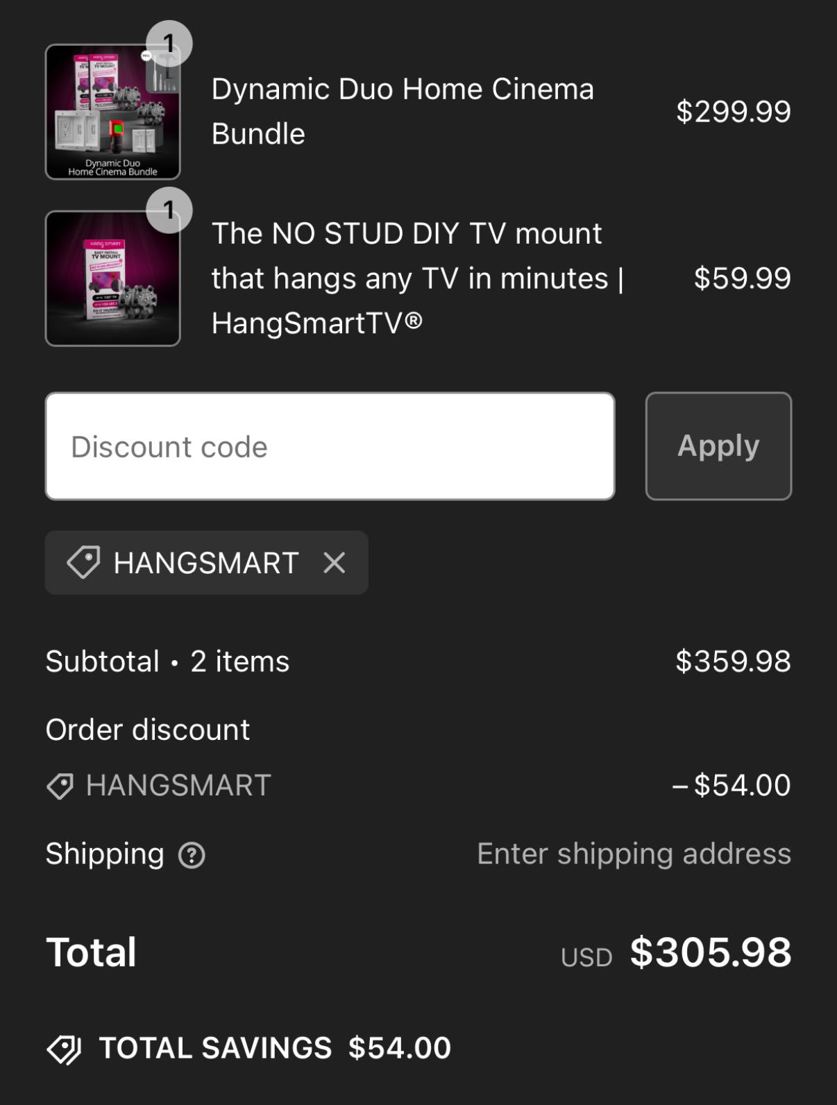 HANGSMART coupon verification screenshot