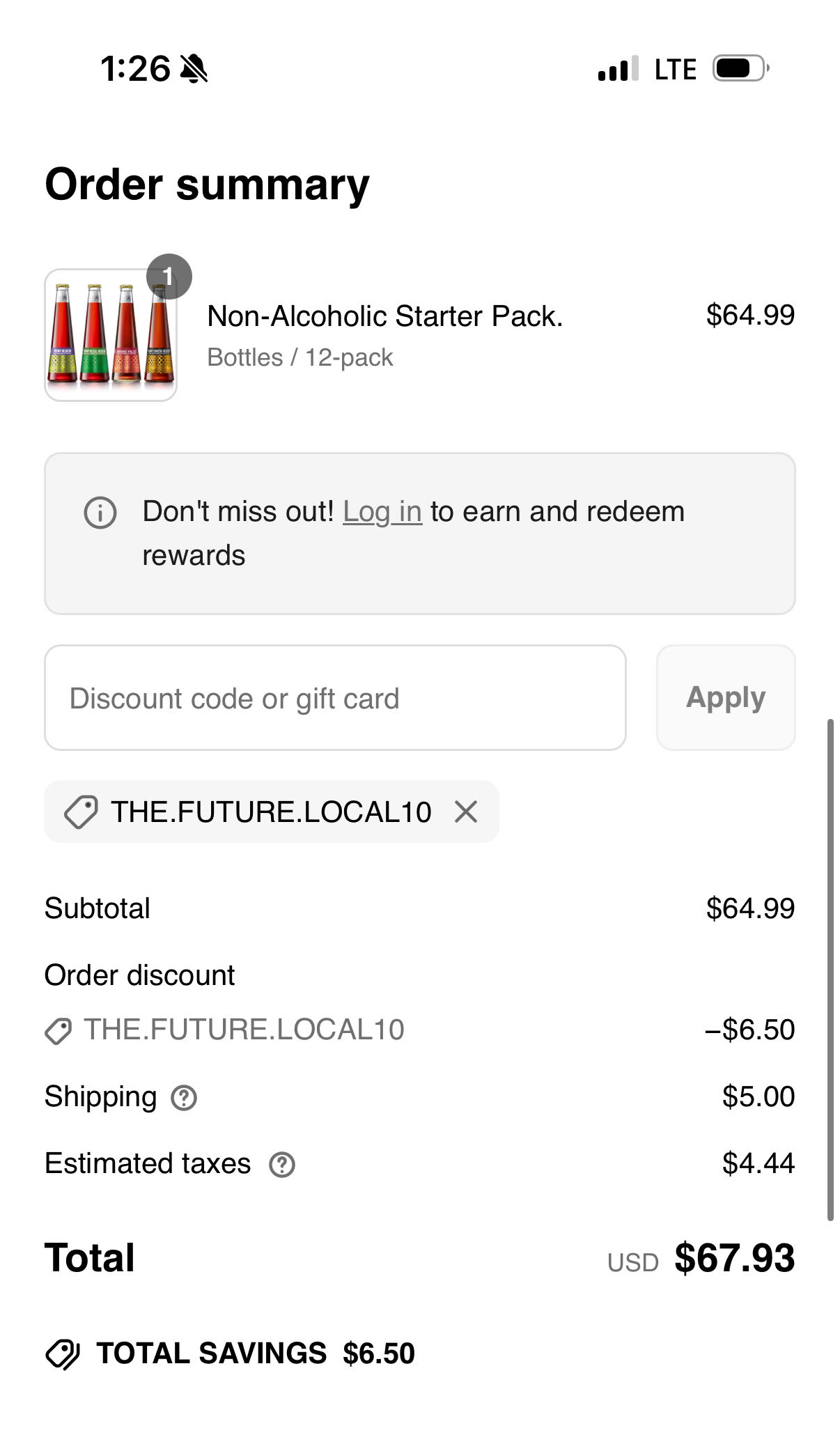 THE.FUTURE.LOCAL10 coupon verification screenshot