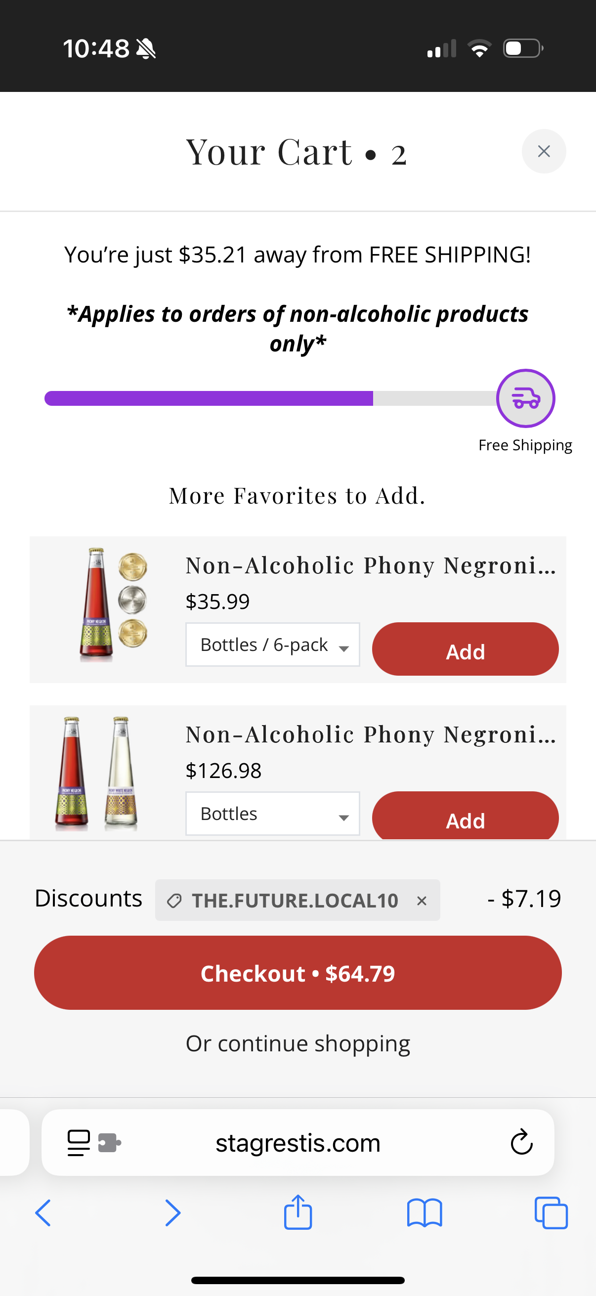 THE.FUTURE.LOCAL10 coupon verification screenshot