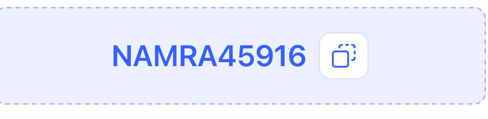 NAMRA45916 coupon verification screenshot