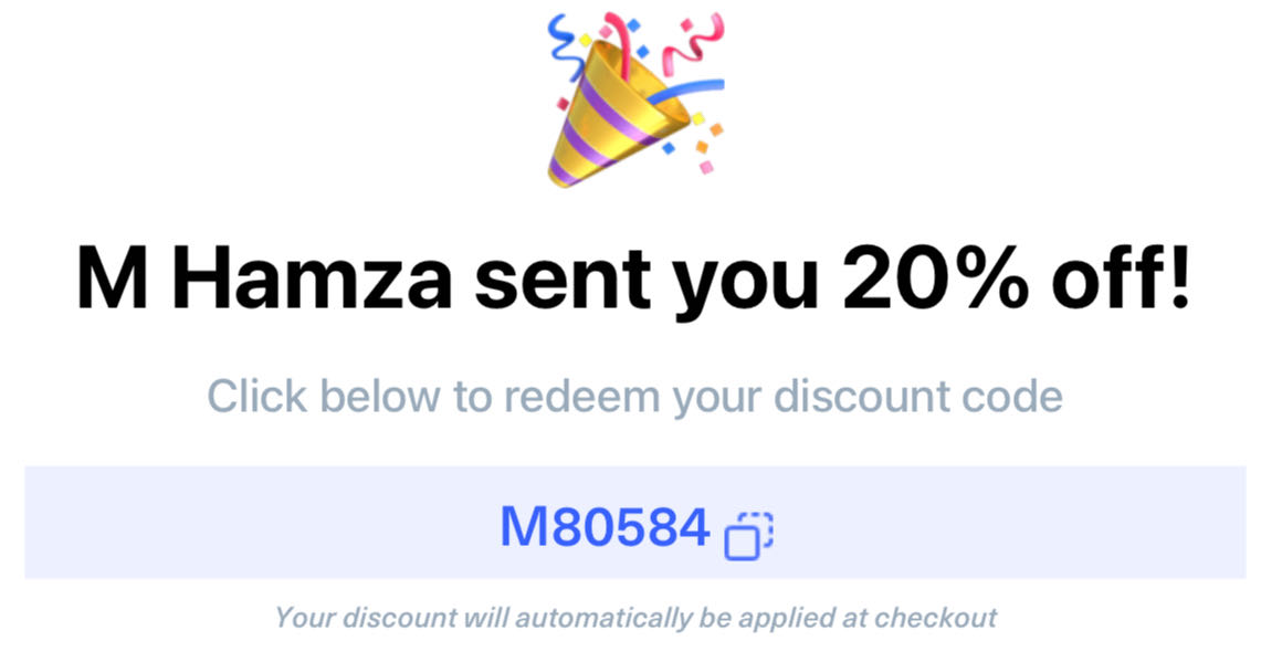 FCTRY coupon verification screenshot