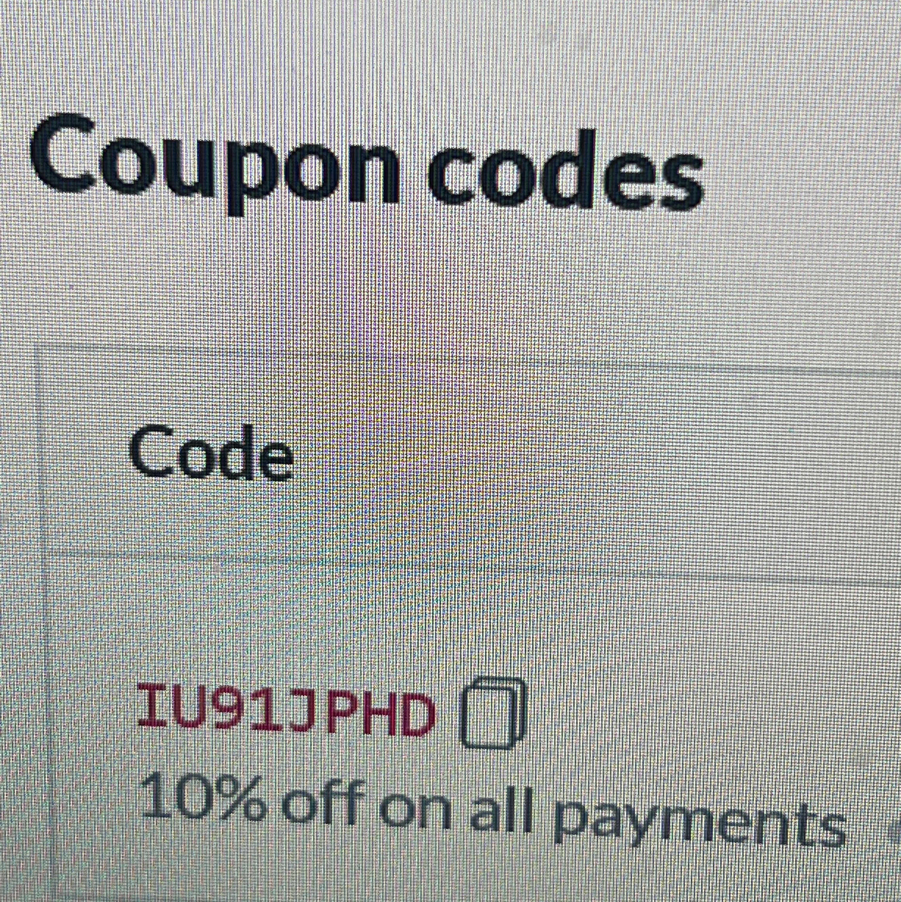 IU91JPHD coupon verification screenshot