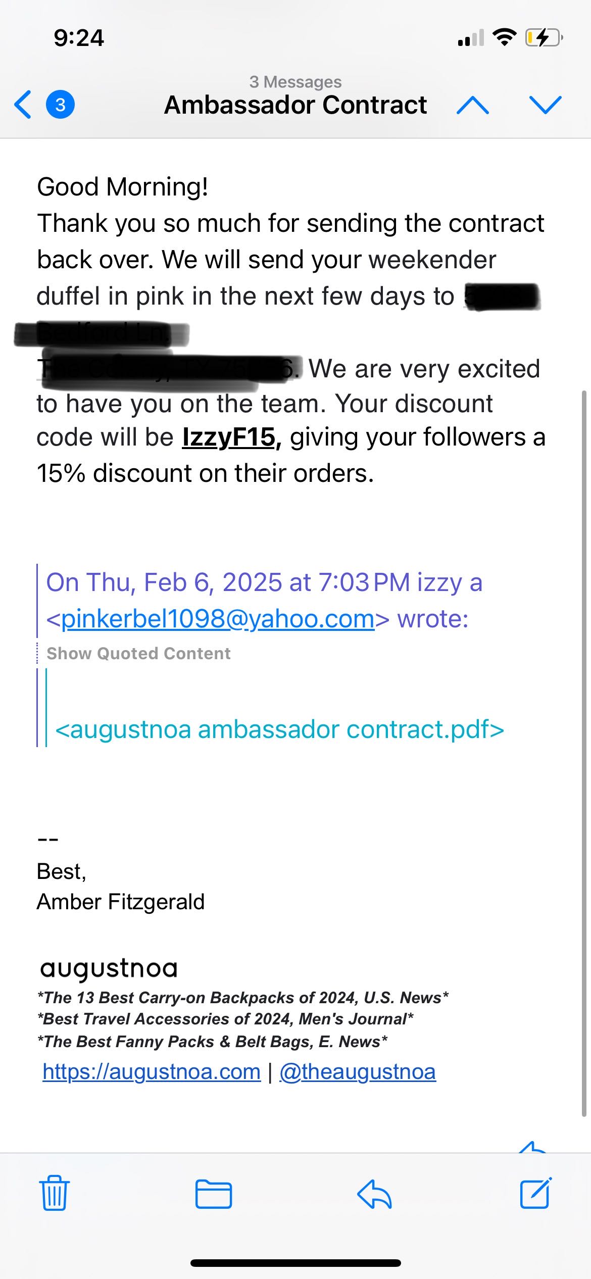 IzzyF15 coupon verification screenshot