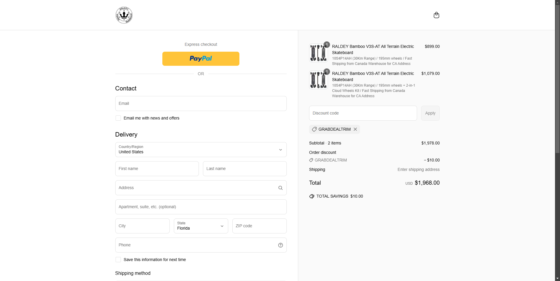 grabdealtrim coupon verification screenshot