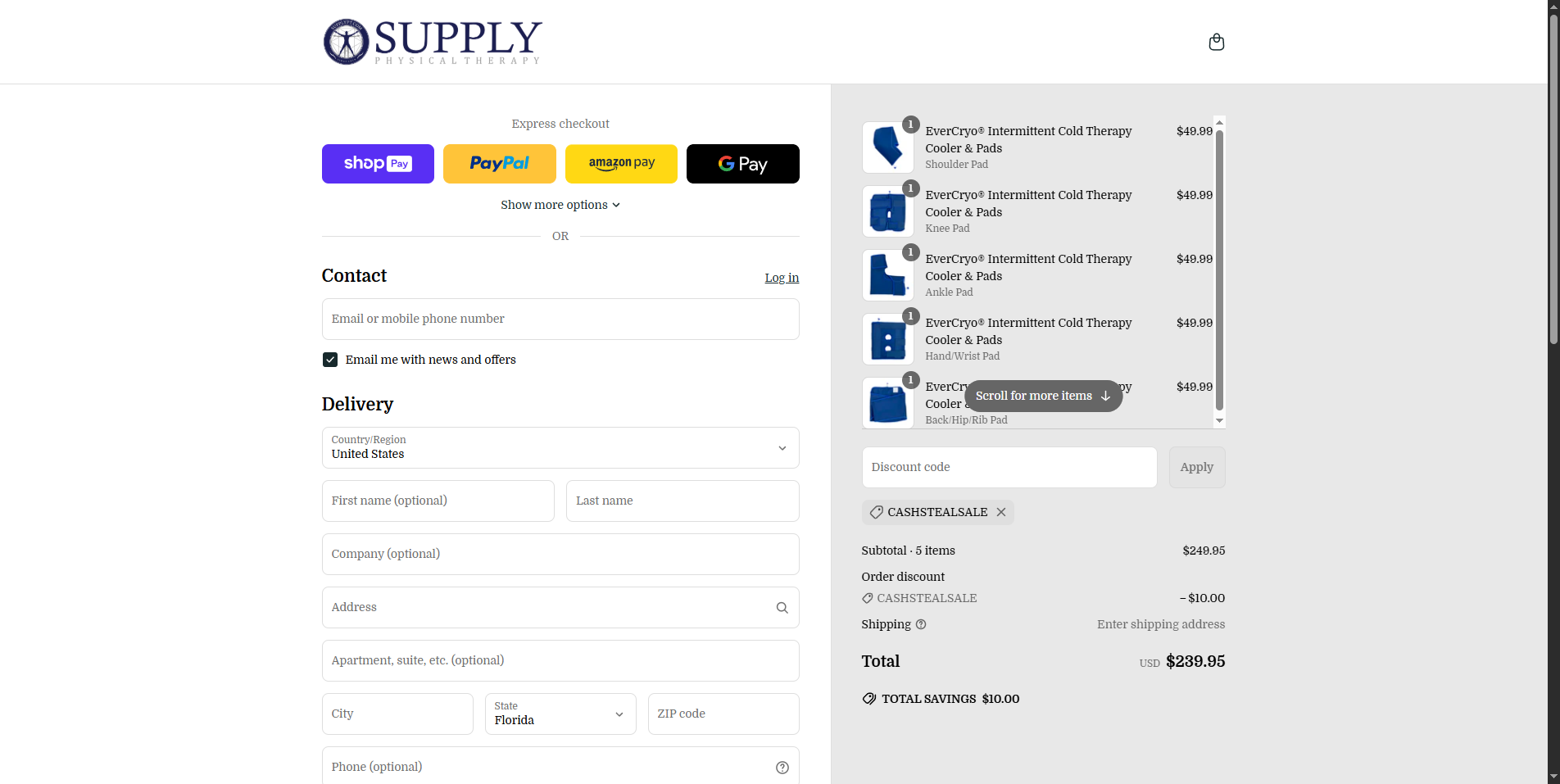 cashstealsale coupon verification screenshot