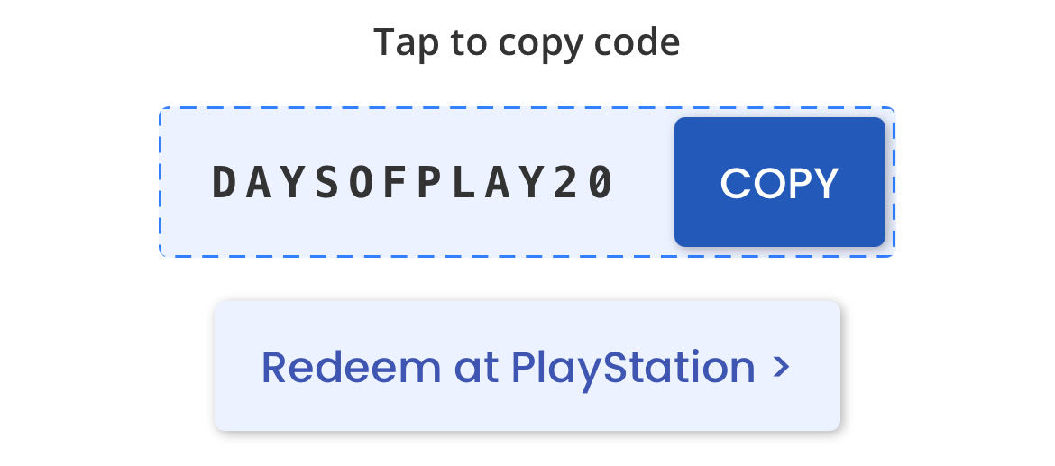 Playstation coupon verification screenshot