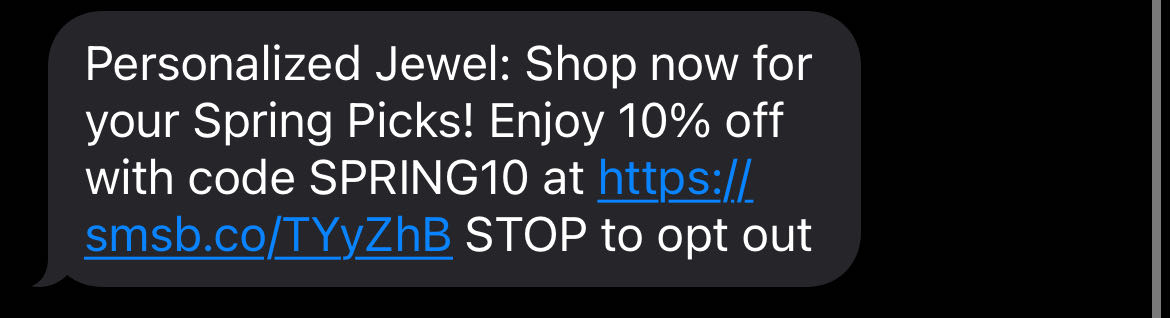 Personalized Jewel coupon verification screenshot