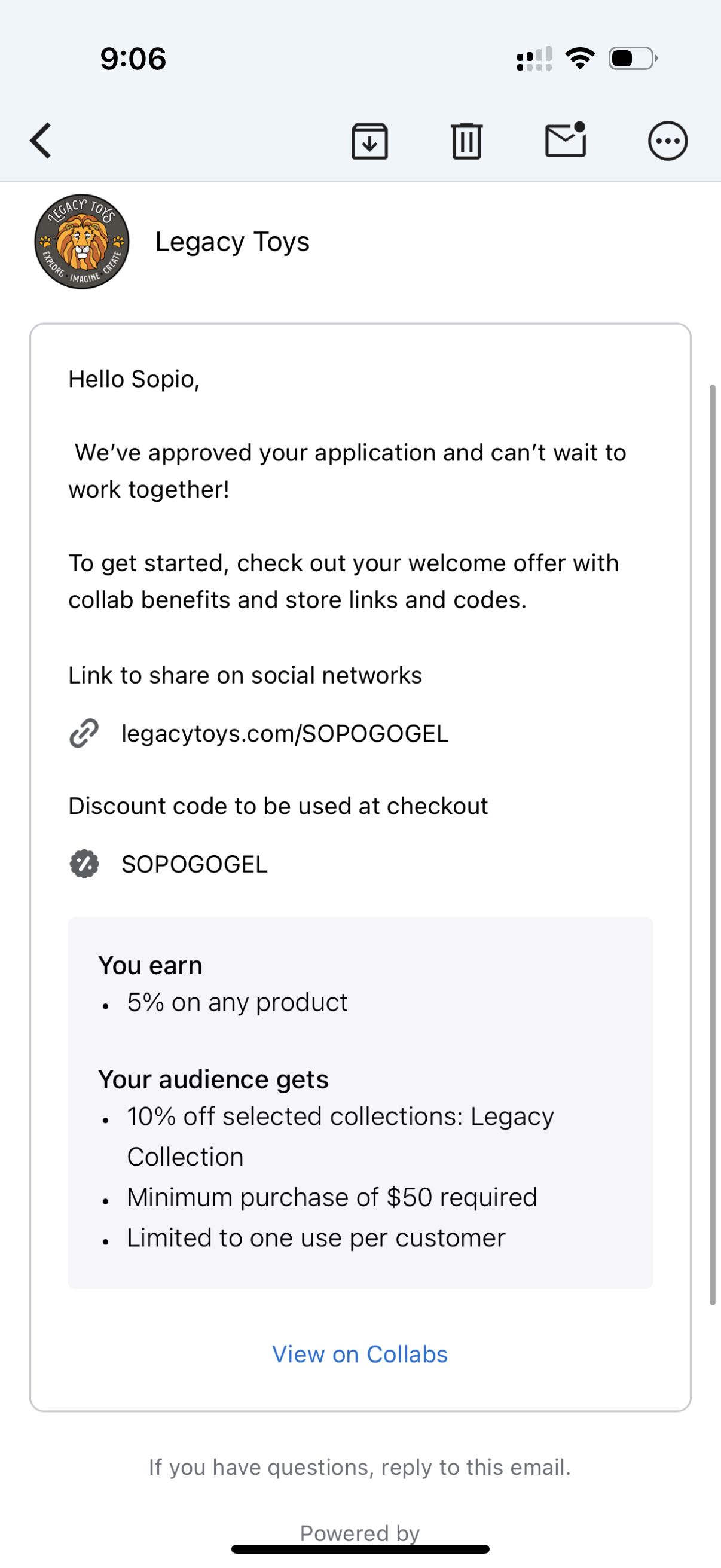 SOPOGOGEL coupon verification screenshot
