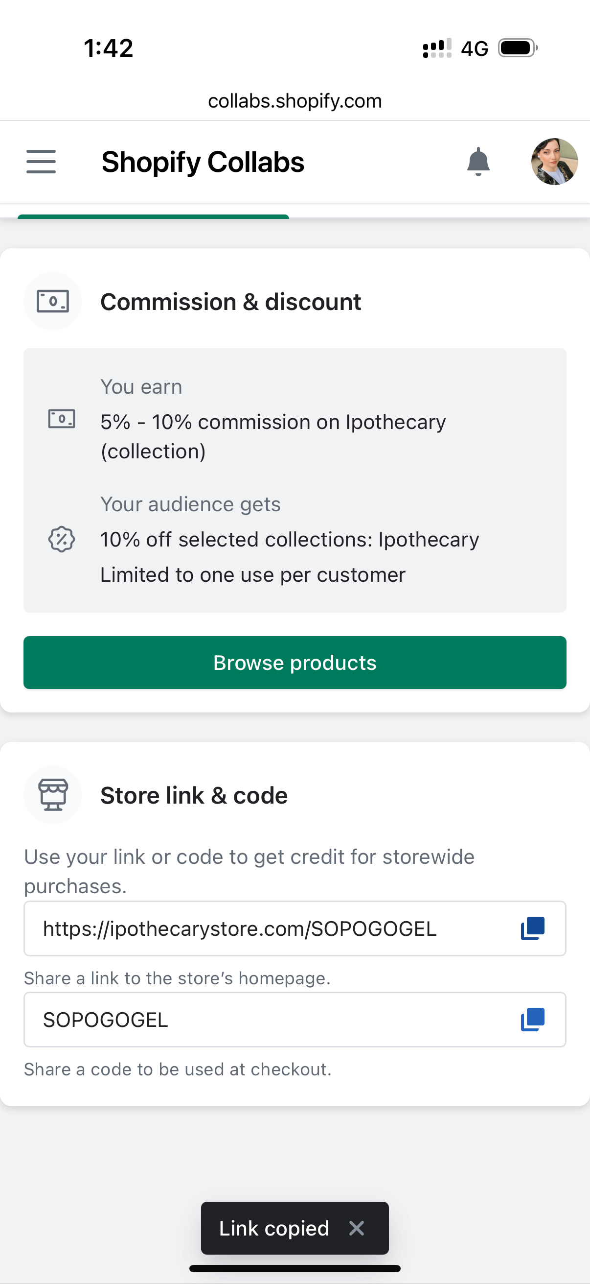 SOPOGOGEL coupon verification screenshot