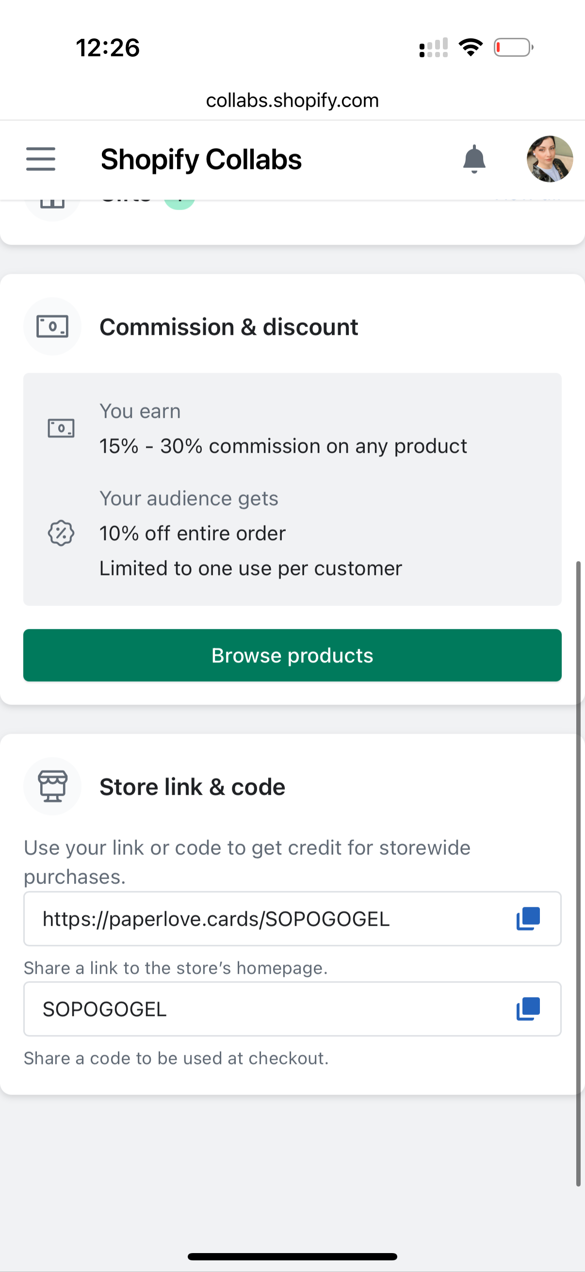 SOPOGOGEL coupon verification screenshot