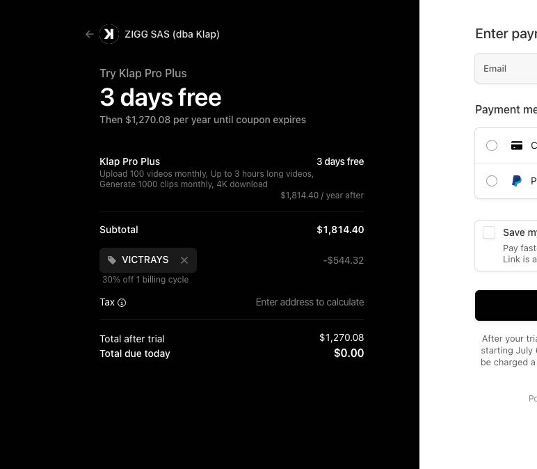 VICTRAYS coupon verification screenshot