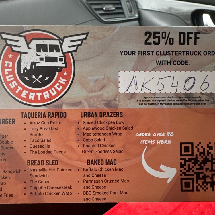 ClusterTruck promo code screenshot showing code AK5406 applied at ClusterTruck checkout page. Uploaded by SimplyCodes community member QuestSentinel3282 on Mar 5, 2025