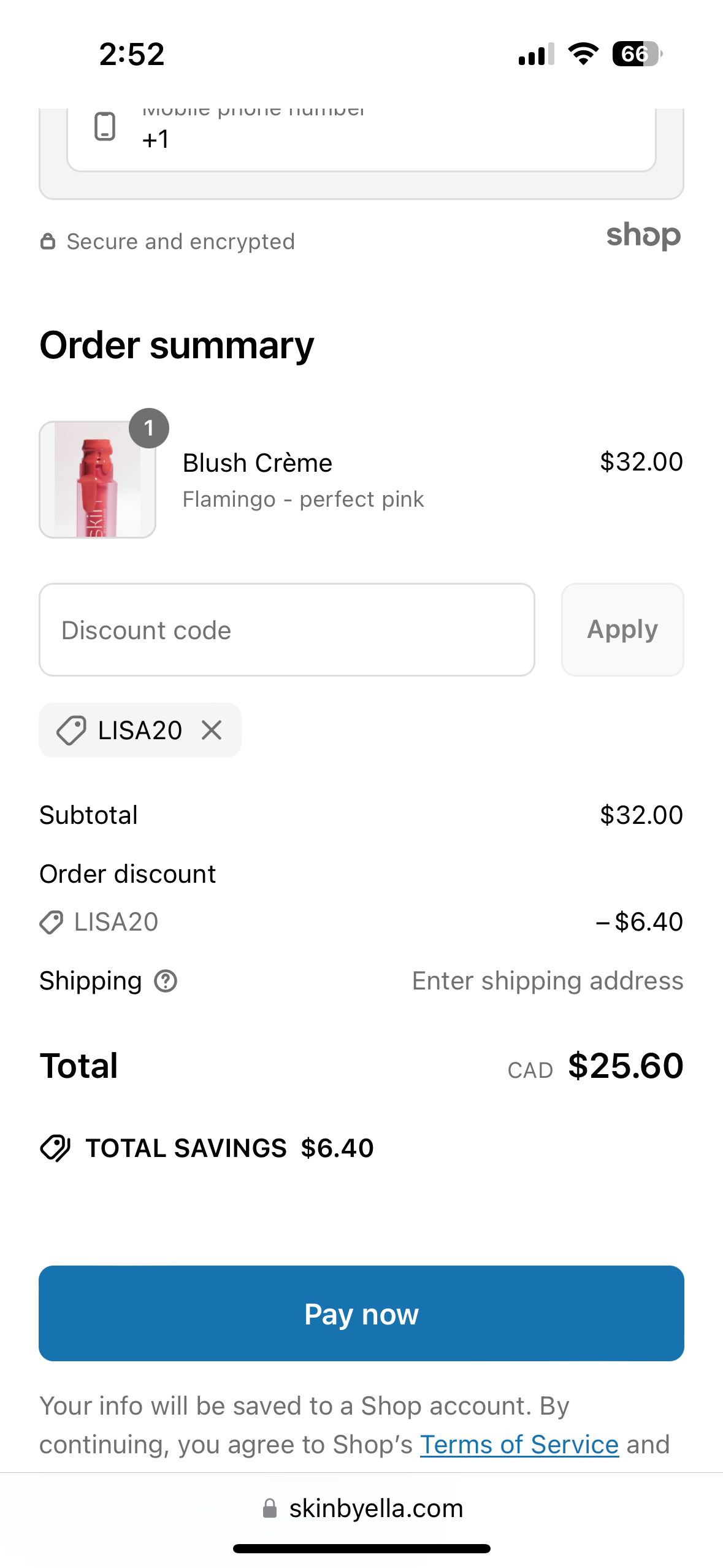 Skin by Ella Rose coupon verification screenshot