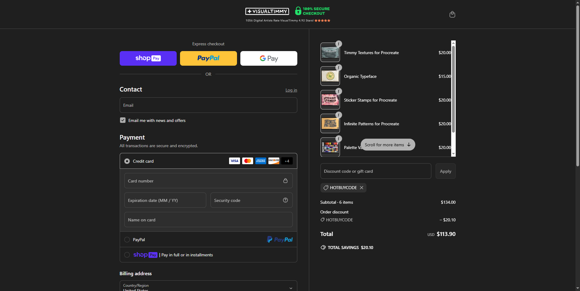 hotbuycode coupon verification screenshot