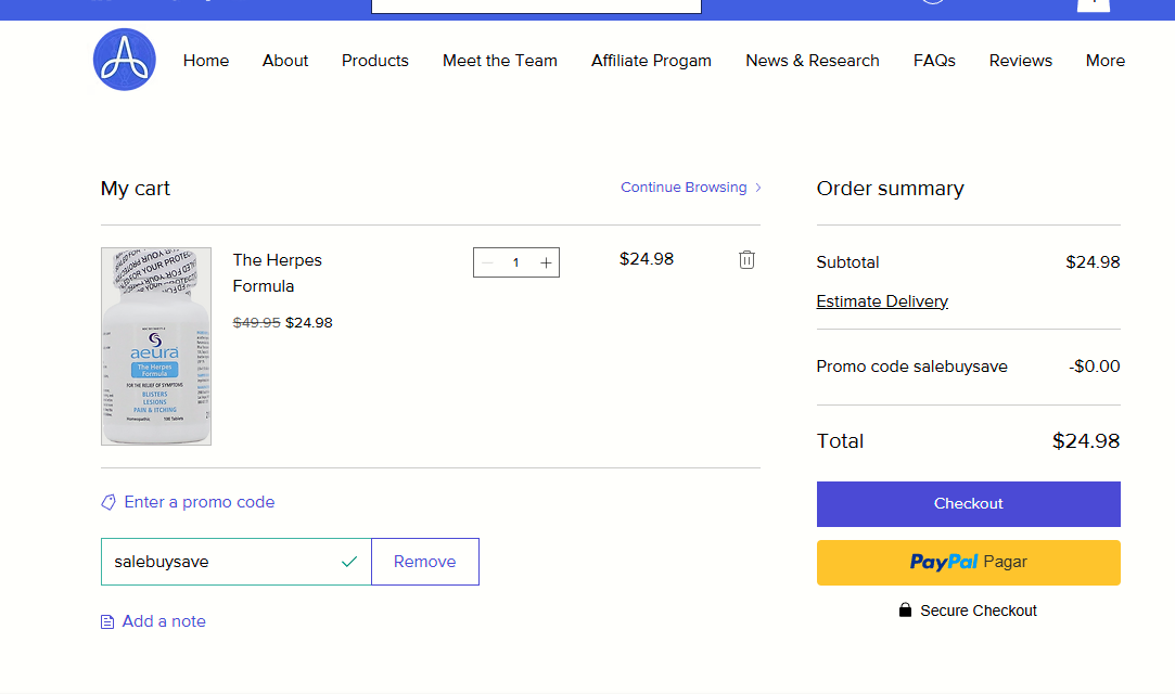 salebuysave coupon verification screenshot