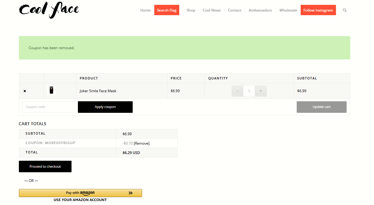moreoffbigup coupon verification screenshot
