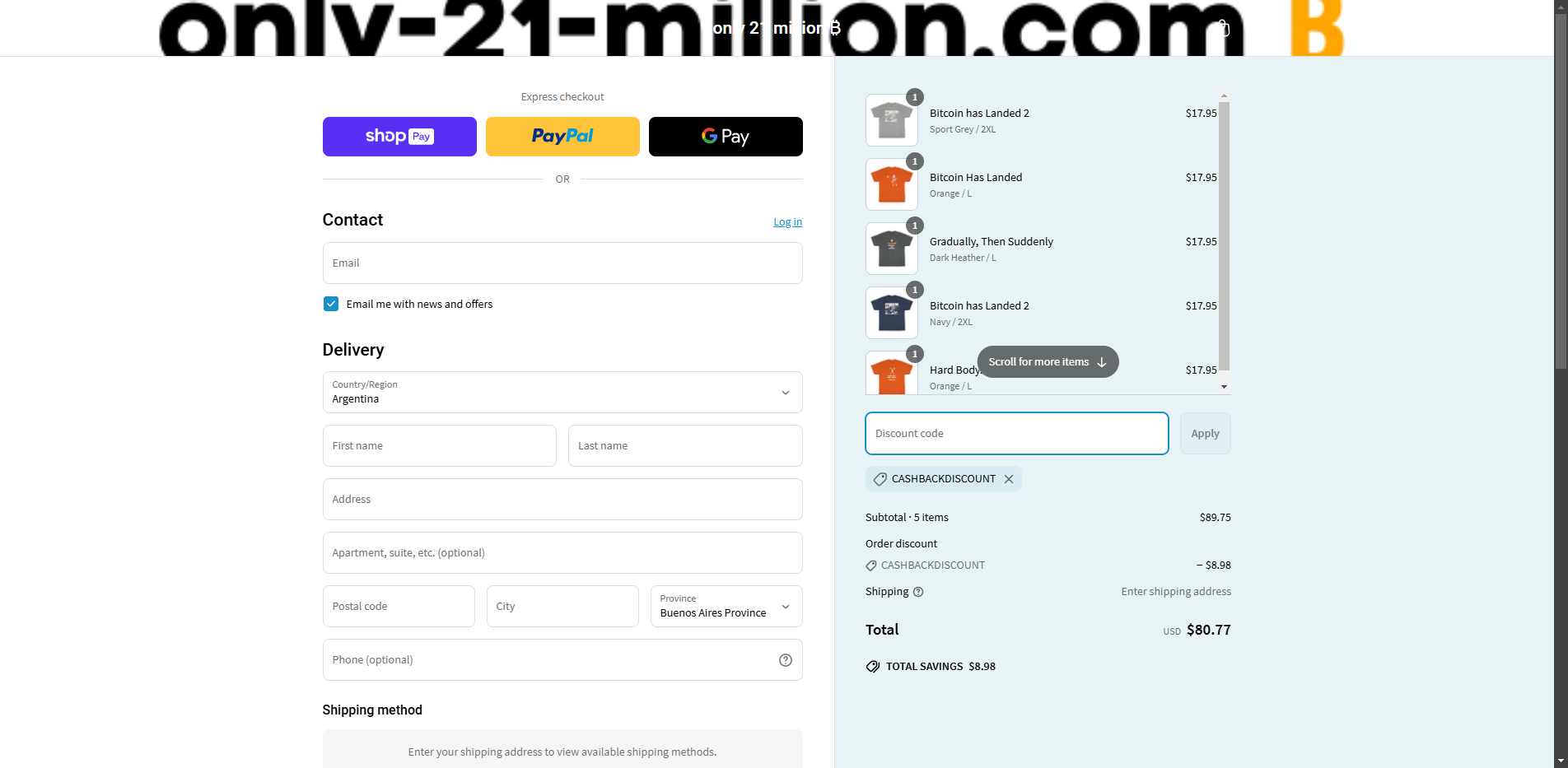 cashbackdiscount coupon verification screenshot
