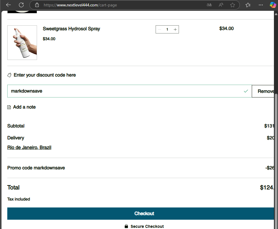 markdownsave coupon verification screenshot