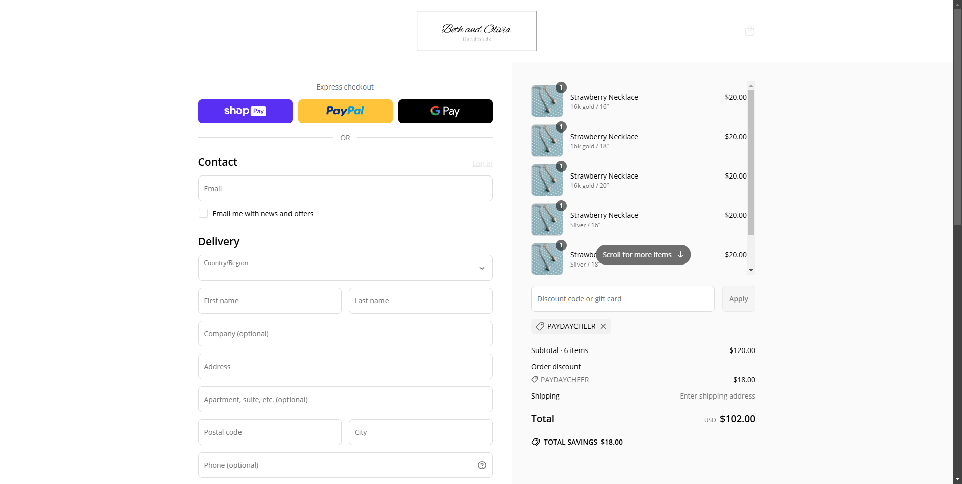 paydaycheer coupon verification screenshot