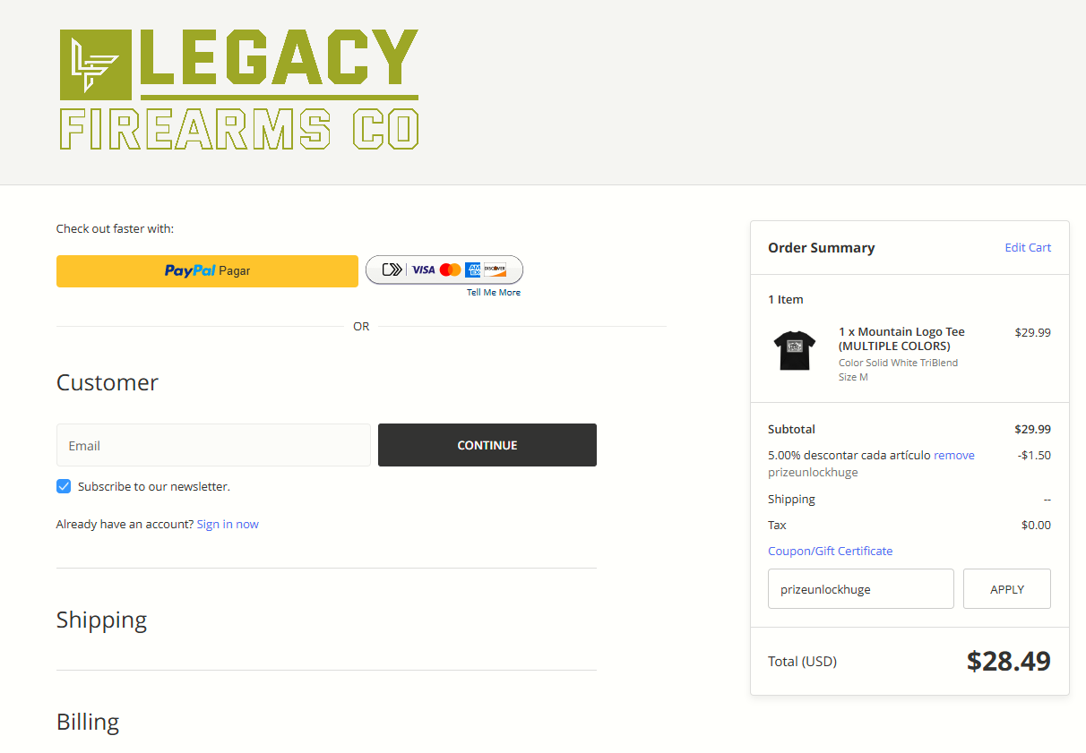 prizeunlockhuge coupon verification screenshot