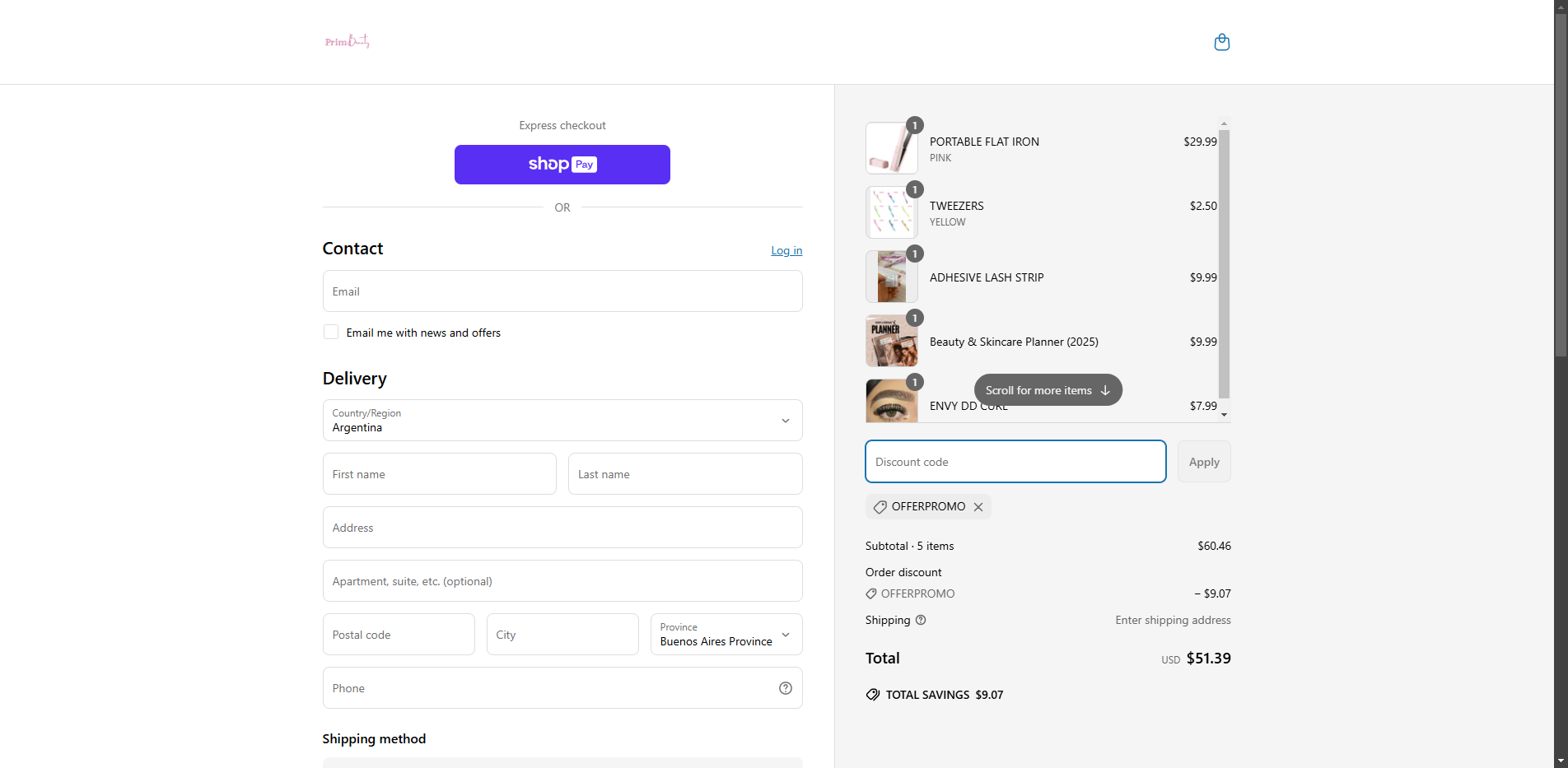 offerpromo coupon verification screenshot