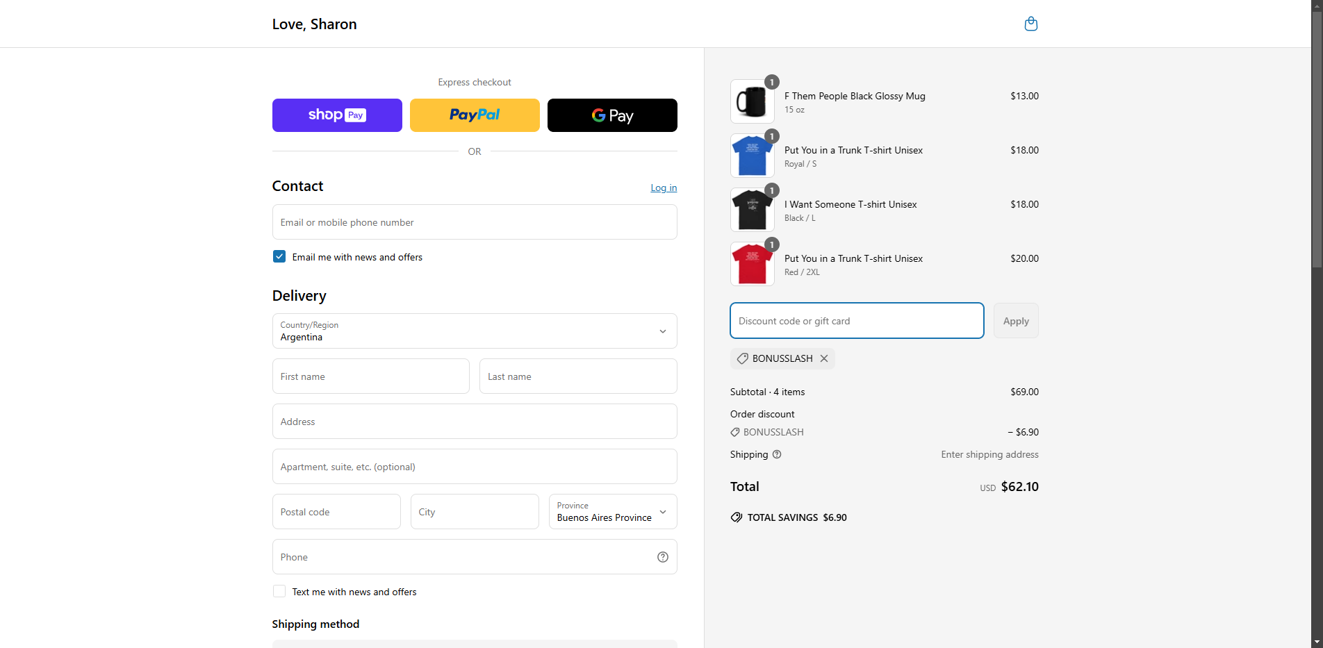 bonusslash coupon verification screenshot