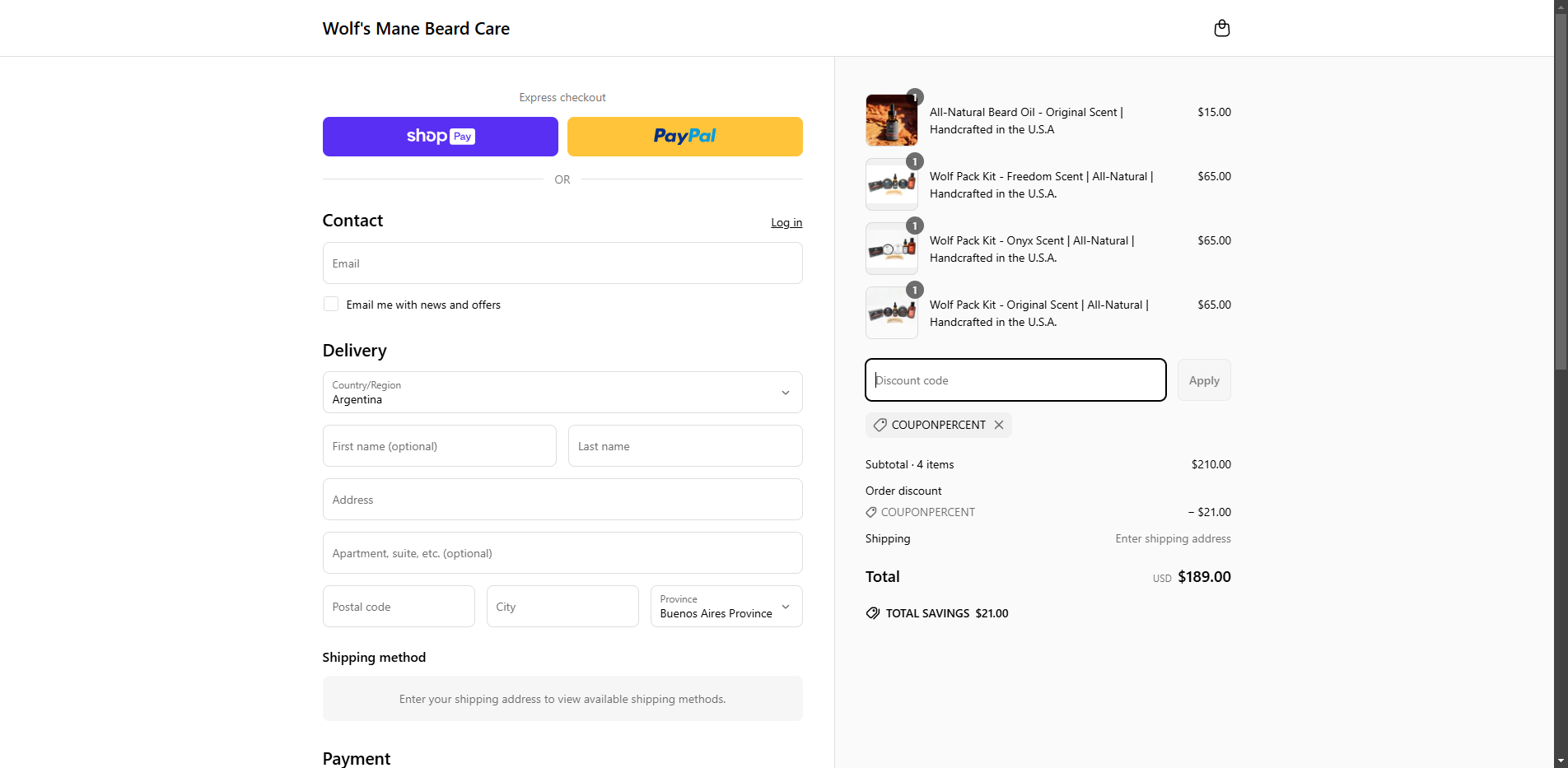 couponpercent coupon verification screenshot