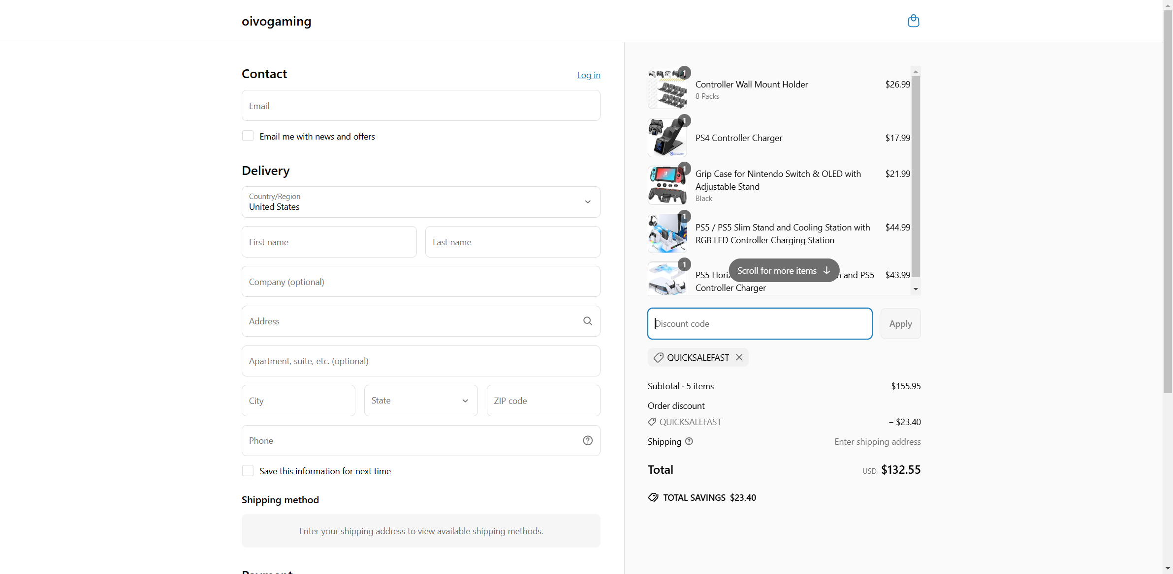 OivoGaming coupon verification screenshot