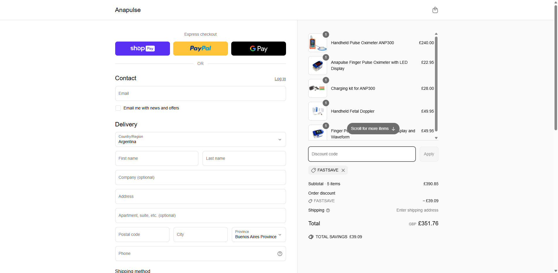 fastsave coupon verification screenshot