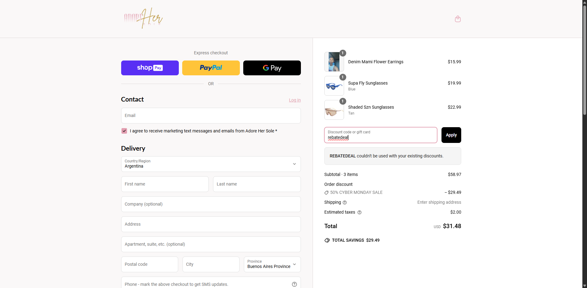 rebatedeal coupon verification screenshot