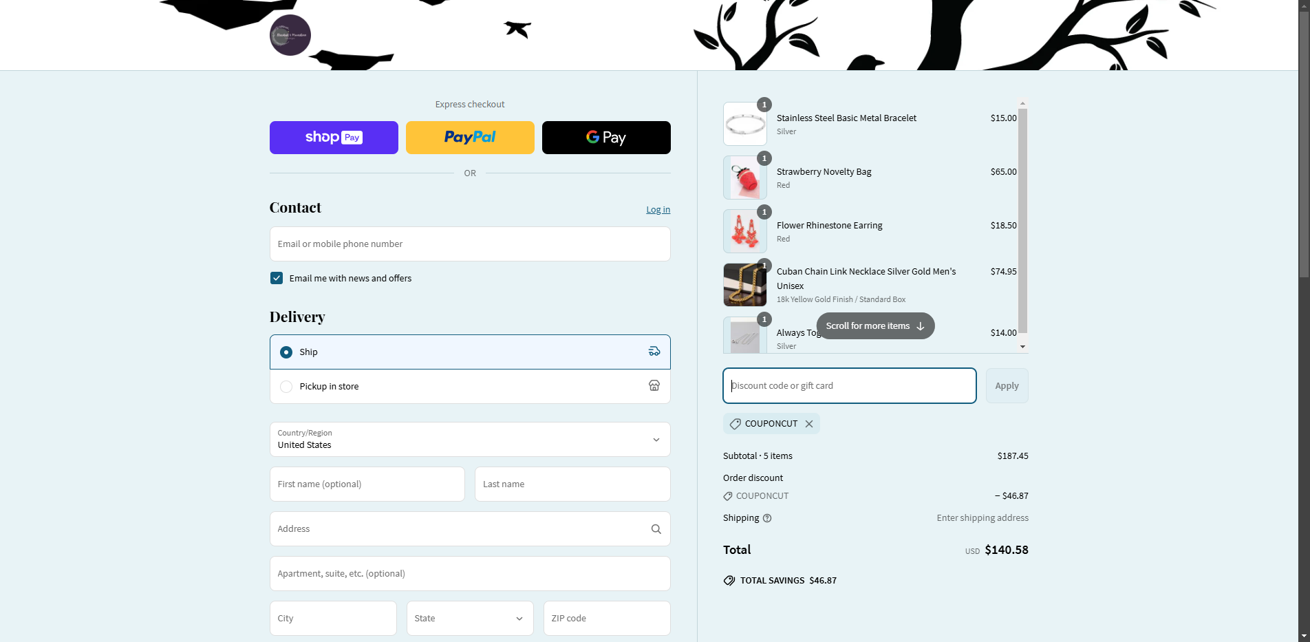 couponcut coupon verification screenshot