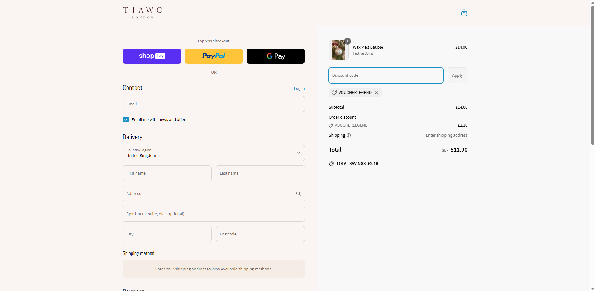 voucherlegend coupon verification screenshot