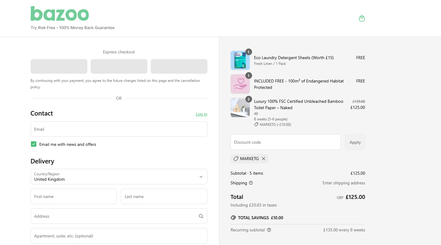 MARKETG coupon verification screenshot