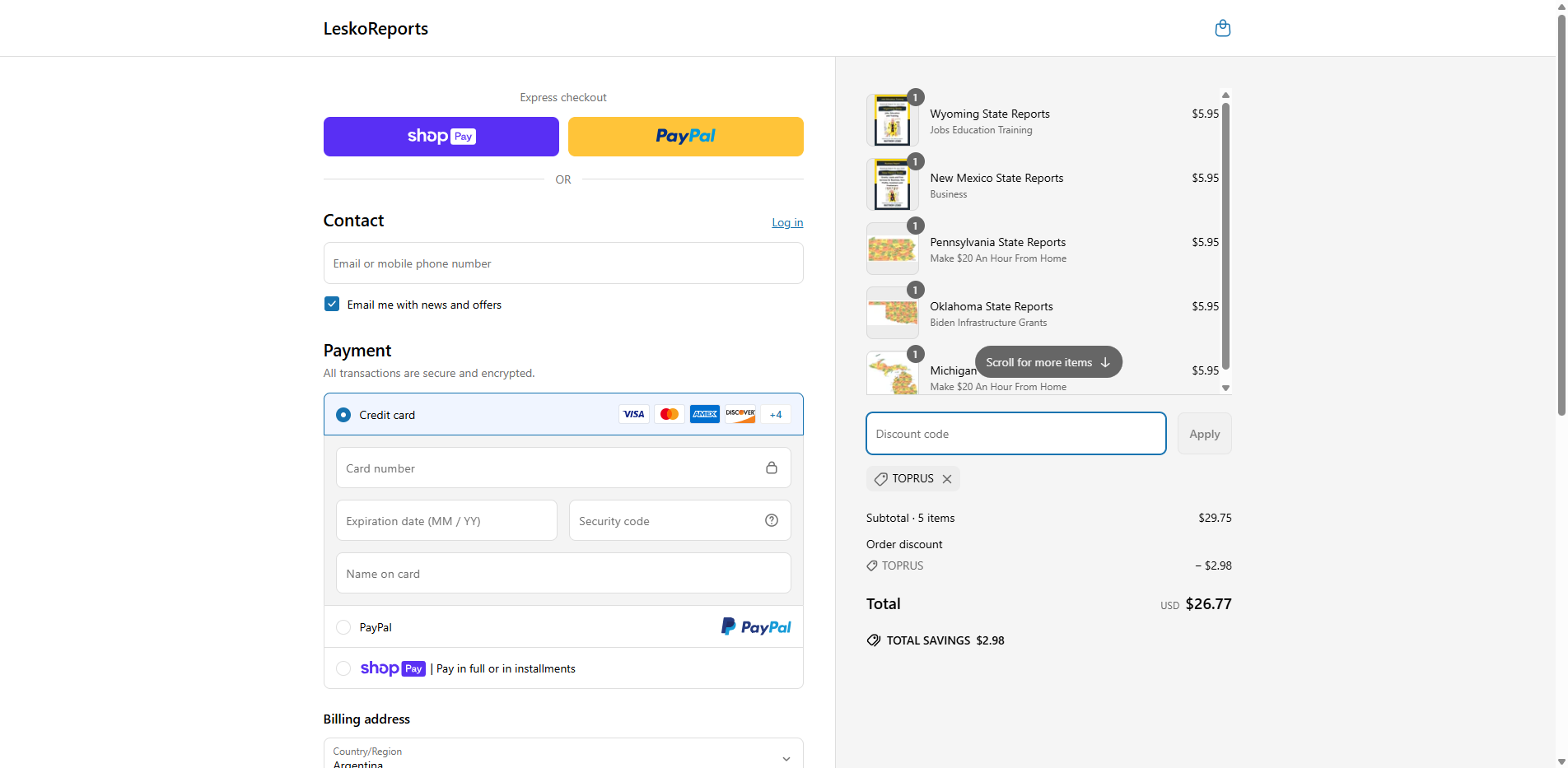 toprus coupon verification screenshot