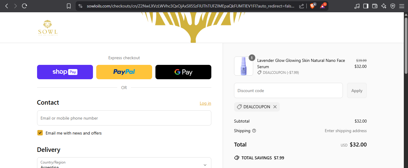 dealcoupon coupon verification screenshot