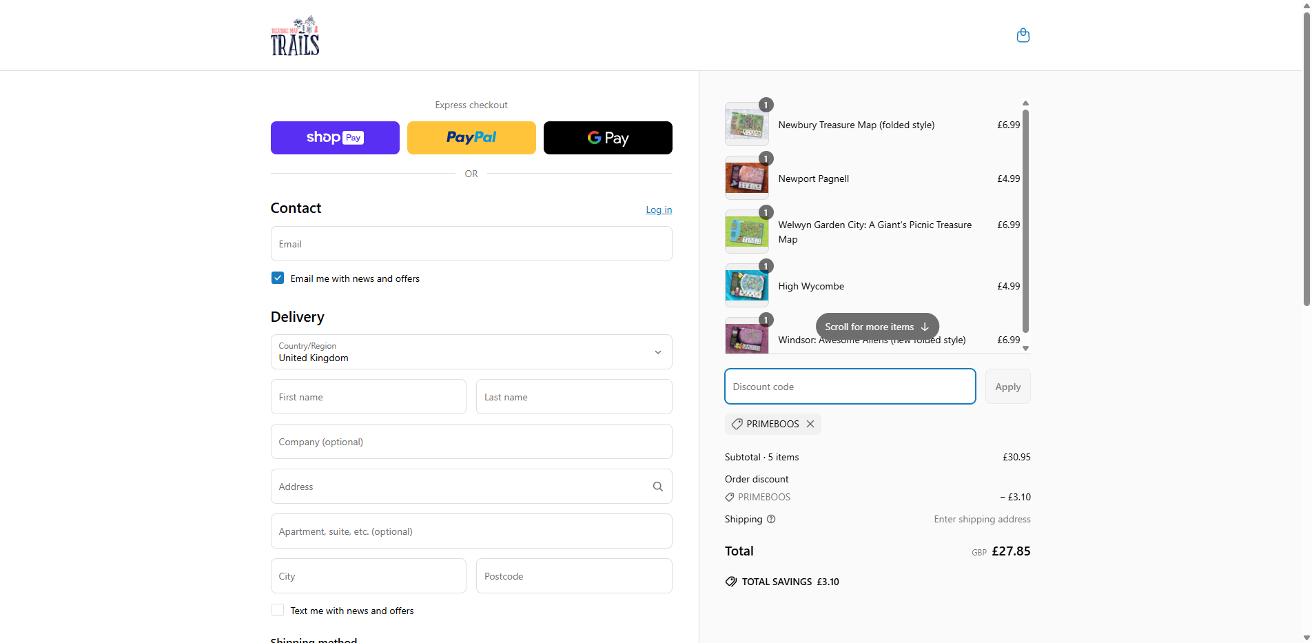primeboos coupon verification screenshot