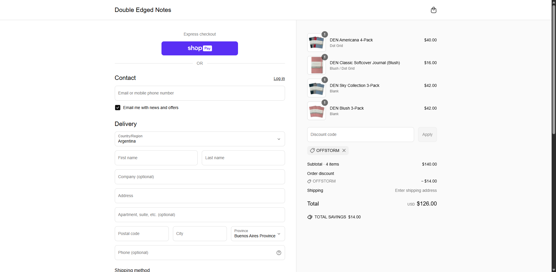 offstorm coupon verification screenshot