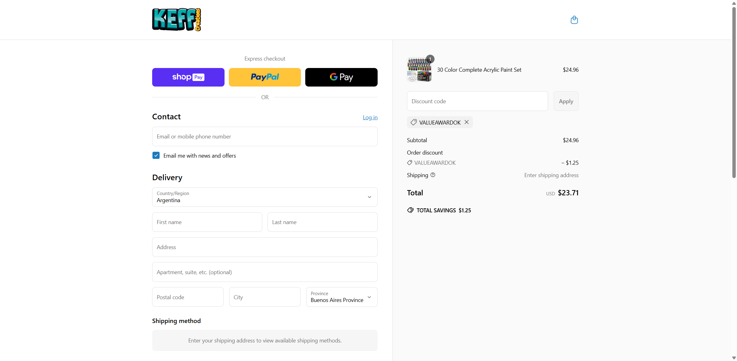 valueawardok coupon verification screenshot