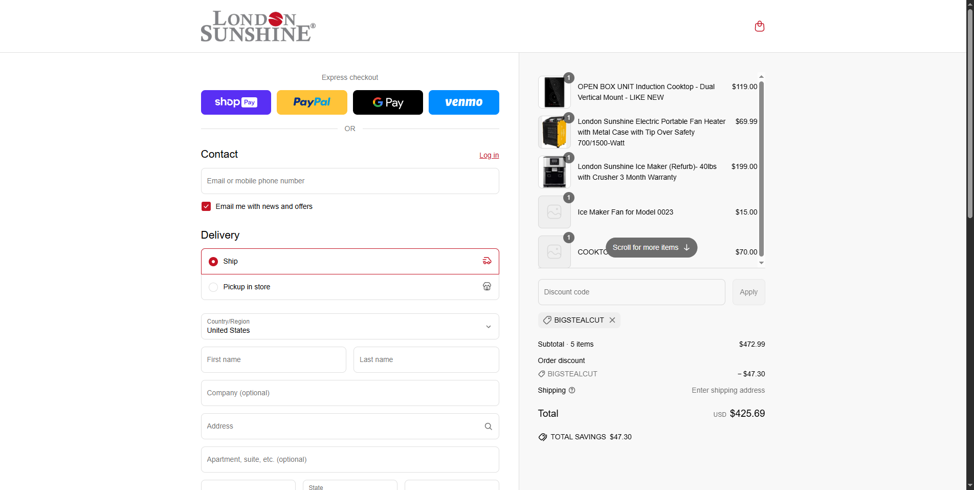 bigstealcut coupon verification screenshot
