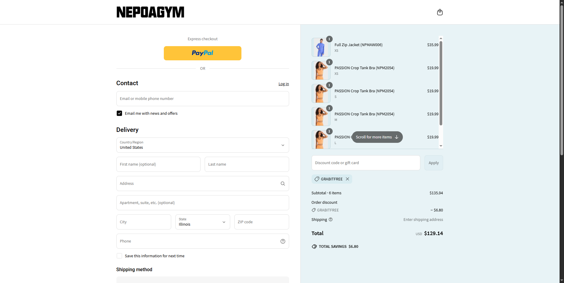 grabitfree coupon verification screenshot