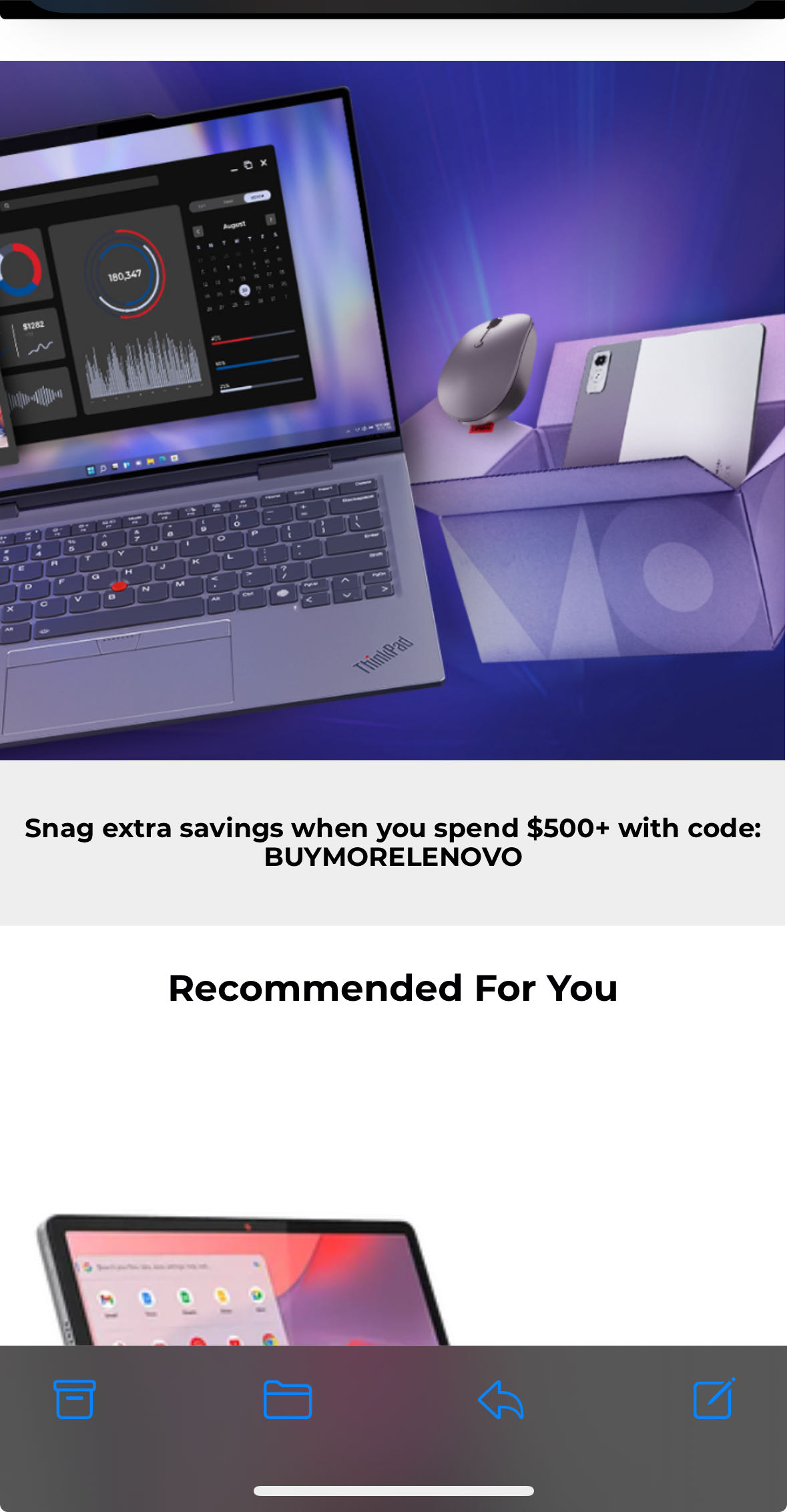 Lenovo coupon verification screenshot