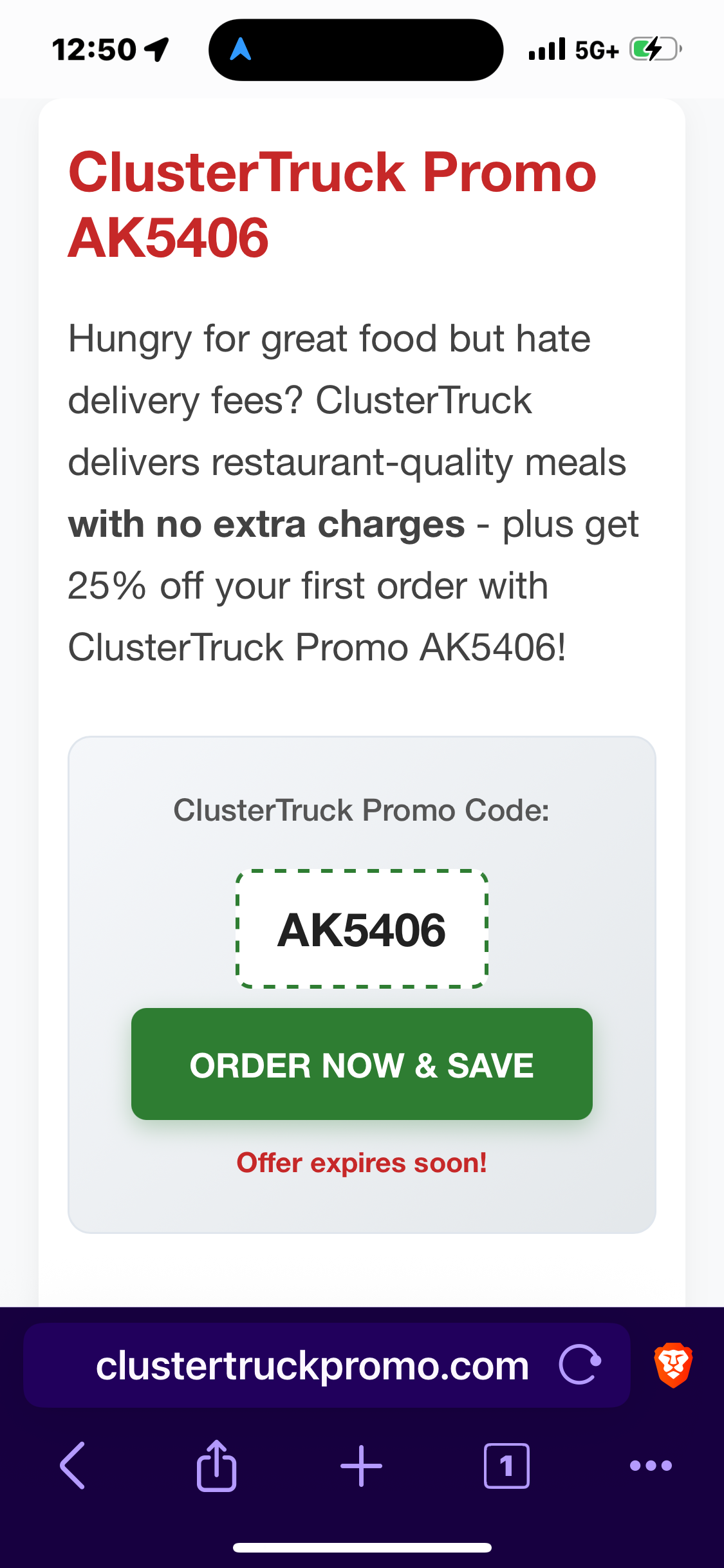 ClusterTruck promo code screenshot showing code AK5406 applied at ClusterTruck checkout page. Uploaded by SimplyCodes community member SwiftOwl6134 on Jun 24, 2025