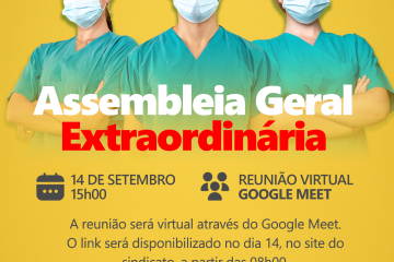 Convocação para Assembleia Geral Extraordinária com parteiras, auxiliares e técnicos de enfermagem da rede privada da Paraíba - SINDESEP