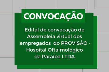 Convocação para Assembleia com os Empregados do PROVISÃO - SINDESEP