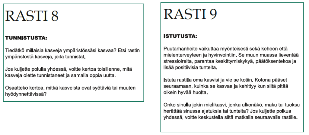 rasti 8 ja 9