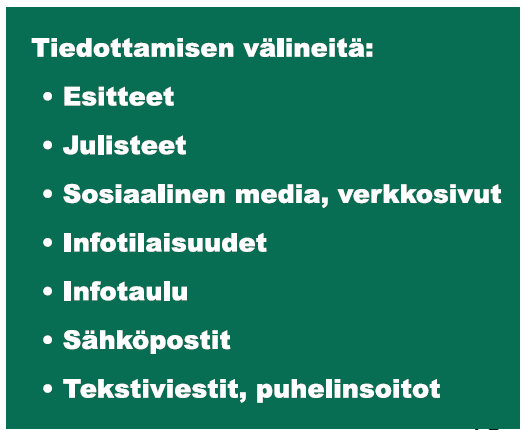 puutarhatoiminnan tiedotuskeinoja