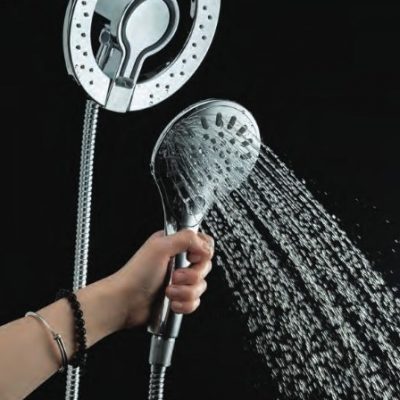 מזלף עם מגנט המתחבר לראש גשם ניקל מבריק או שחור מט