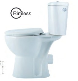 אסלה מונובלוק לשירותי נכים גובה 46 ס"מ לבן מבריק